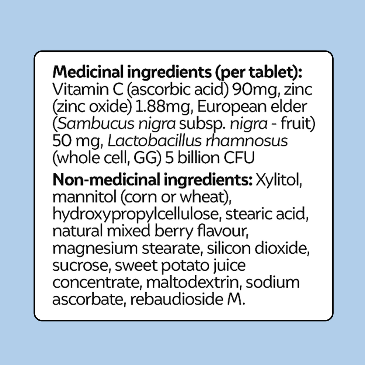 Medicinal ingredients.
